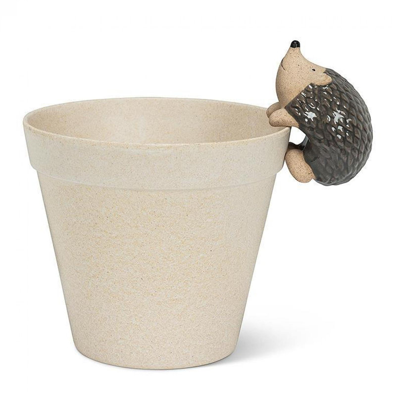 Climbing Hedgehog Pot Hanger Figurine