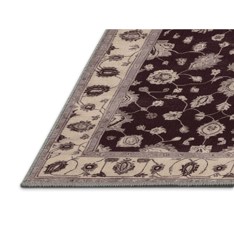 Tapis brun lavable à la machine, Tapis de couloir 2 pi x 4 pi