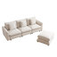 Canapé modulaire avec repose-pieds et trois coussins-851161411