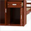 Lit plateforme simple en bois avec bibliothèque et garde-robe mobile-780414908