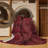 Machine Washable Abstract Red Area Rug-1356142297