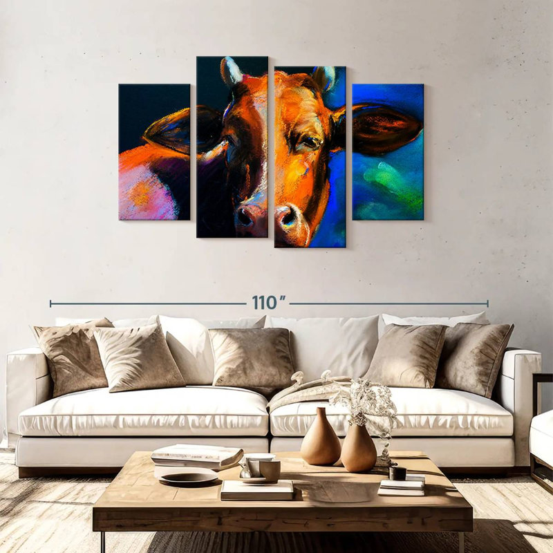 Brampt Cow Head, 48" H x 75" W