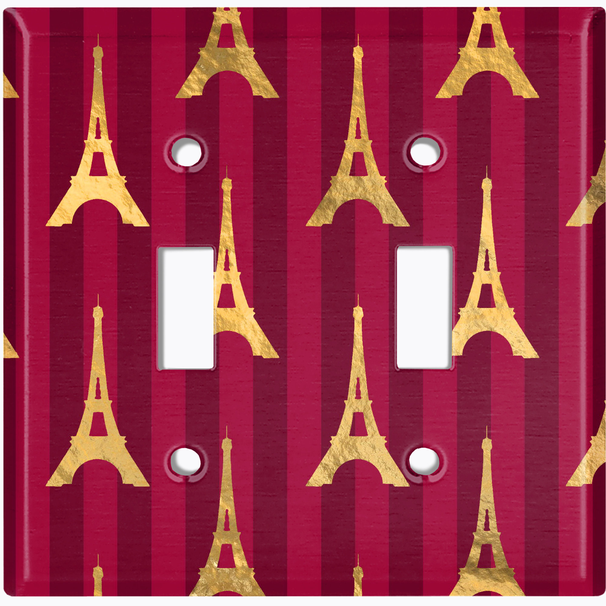 WorldAcc Eiffel Towers 2-Gang Toggle Light Switch Wall Plate | Wayfair