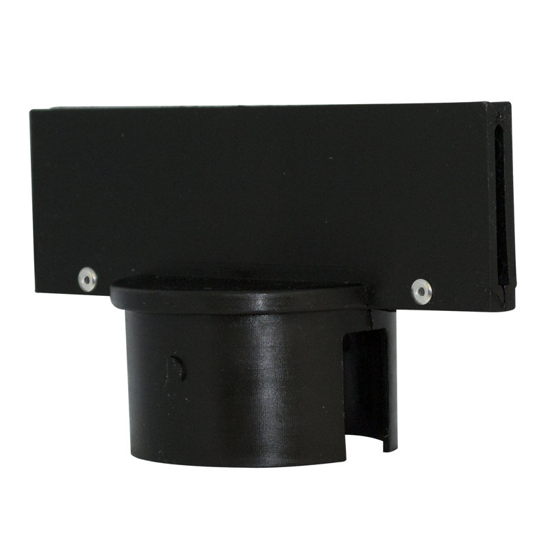 Adaptateur de plaque stanchion, H 2,07 po x l 4,5 po x P 3 po, Noir