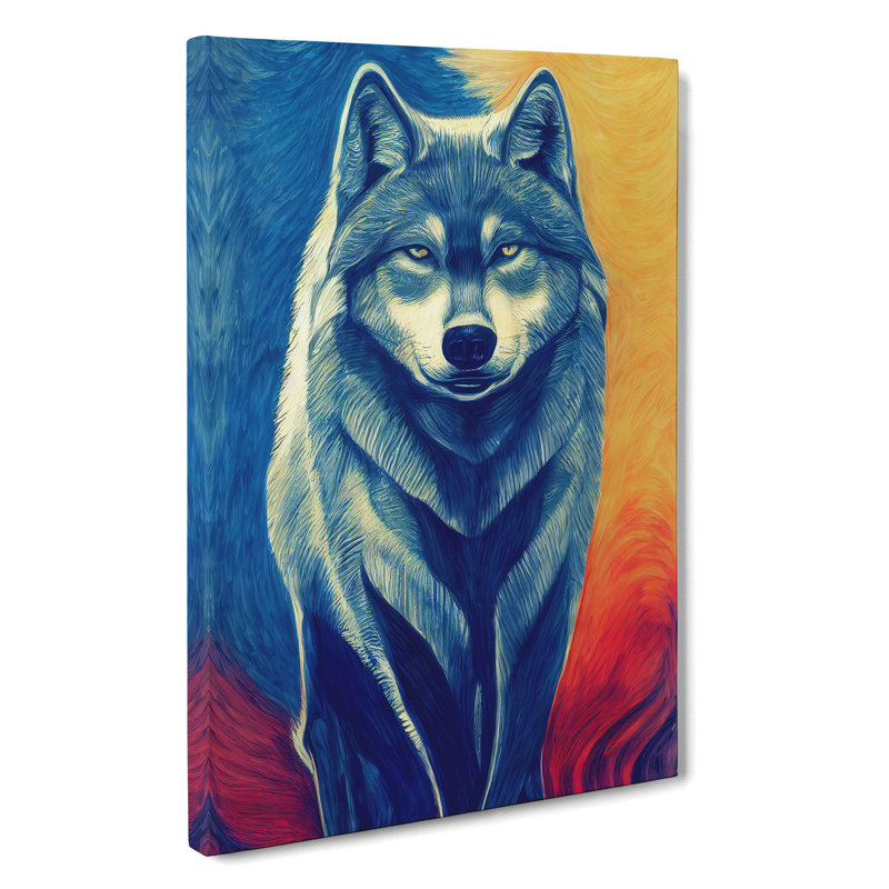 Wolf Painting - Wrapped Canvas, 50cm H x 35cm W x 3cm D