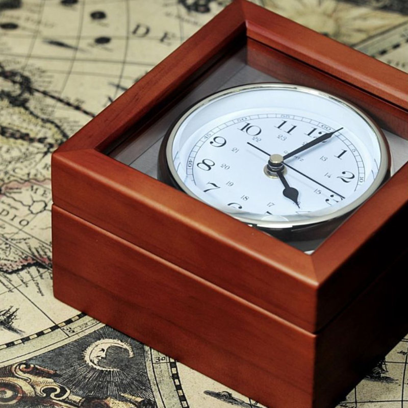 Digiacomo Numerical Wood Tabletop Clock Brown