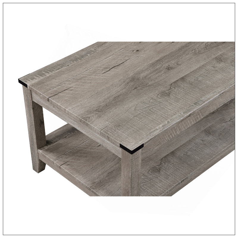 Ensemble de table de salon charmant 3 pièces en bois rustique pour un décor élégant