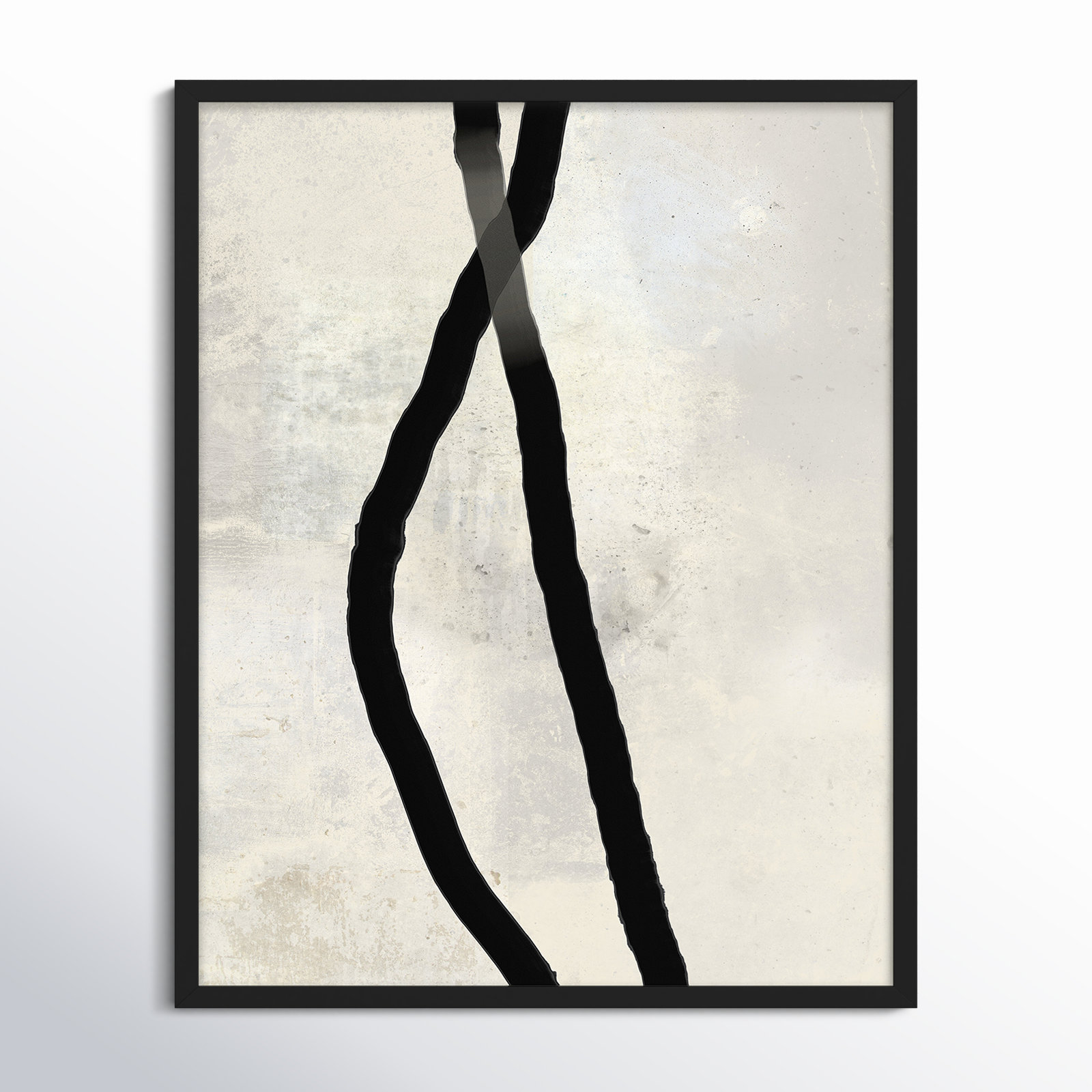 Black Rope 4 by Jacques Pilon, Black, 30" H x 24" W x 1.25" D