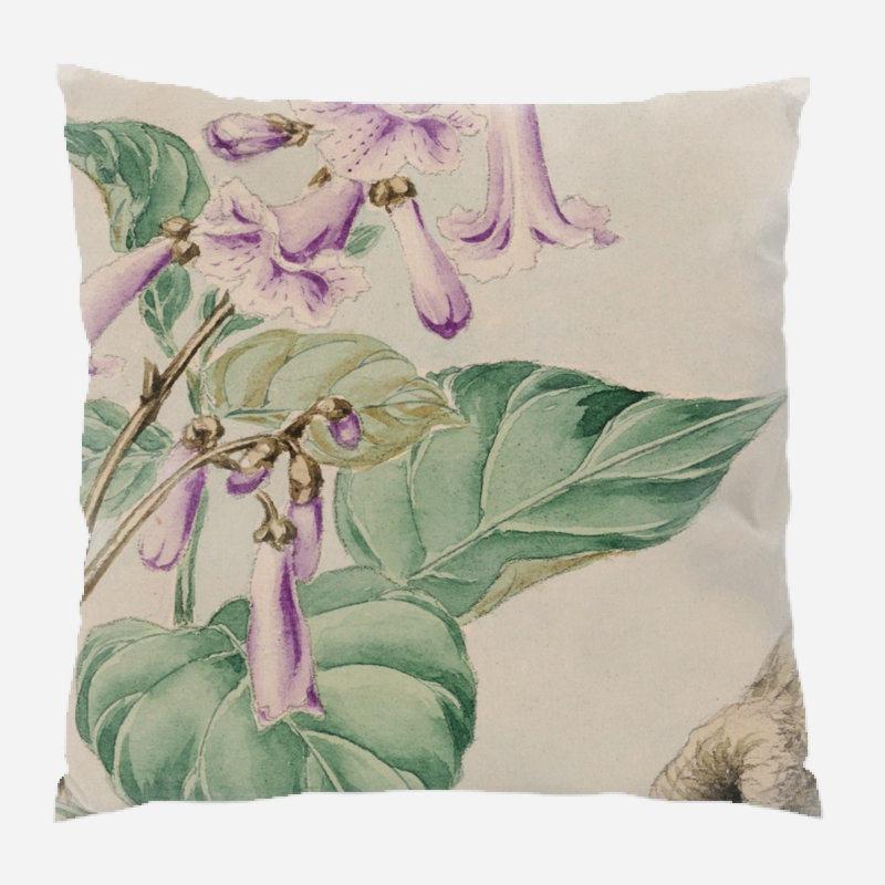 Coussin watercolour Amerson, Microsuède, Intérieur