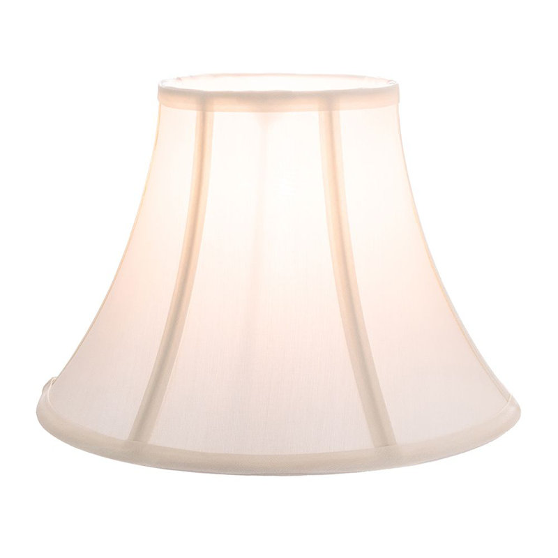 Traditional Empire Shaped Lamp Shade in Rich Silky Cotton Fabric, Cream, 21 x 30cm