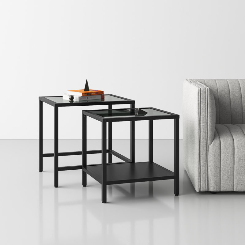 Lurie Glass Nesting End Table