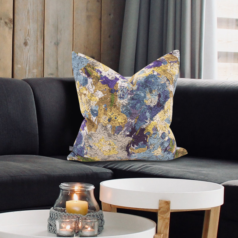 Floral Throw Pillow, 24" H x 24" W