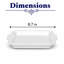 Assiette de service en porcelaine de qualité supérieure de 8,7 po x 7,9 po x 1,1 po SLOW Fast - Ivory