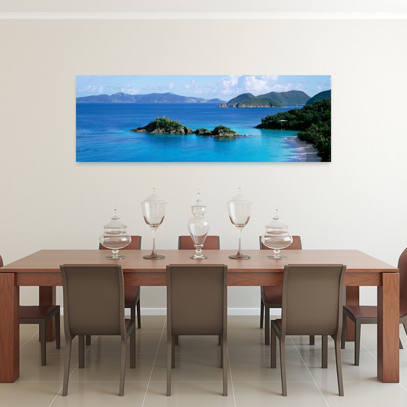 Îles Vierges américaines, St. John, Trunk Bay, formation rocheuse dans la mer, plage abstraite, art mural, H 20 po x l 60 po