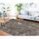 Tapis gris en coton touffeté à la main Apasra