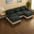 Modular Deep Seat Sofas, Chenille Leopard Modern Living Room Set