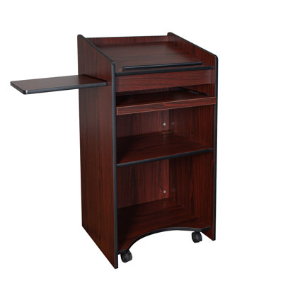 Richmond Deluxe Lectern Cart, Mahogany