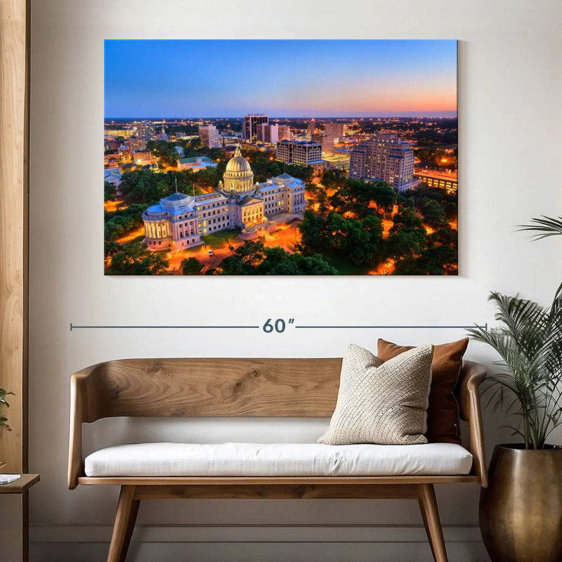 Nicci Jackson Mississippi Skyline, 34" H x 51" W