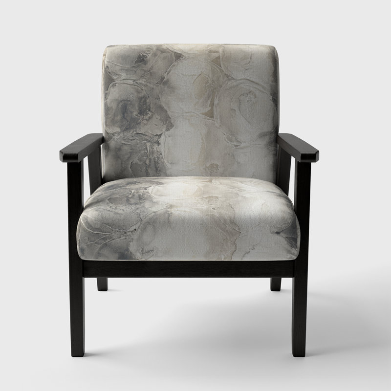 Fauteuil d'appoint rembourré «Harrish - Gray Circles I»