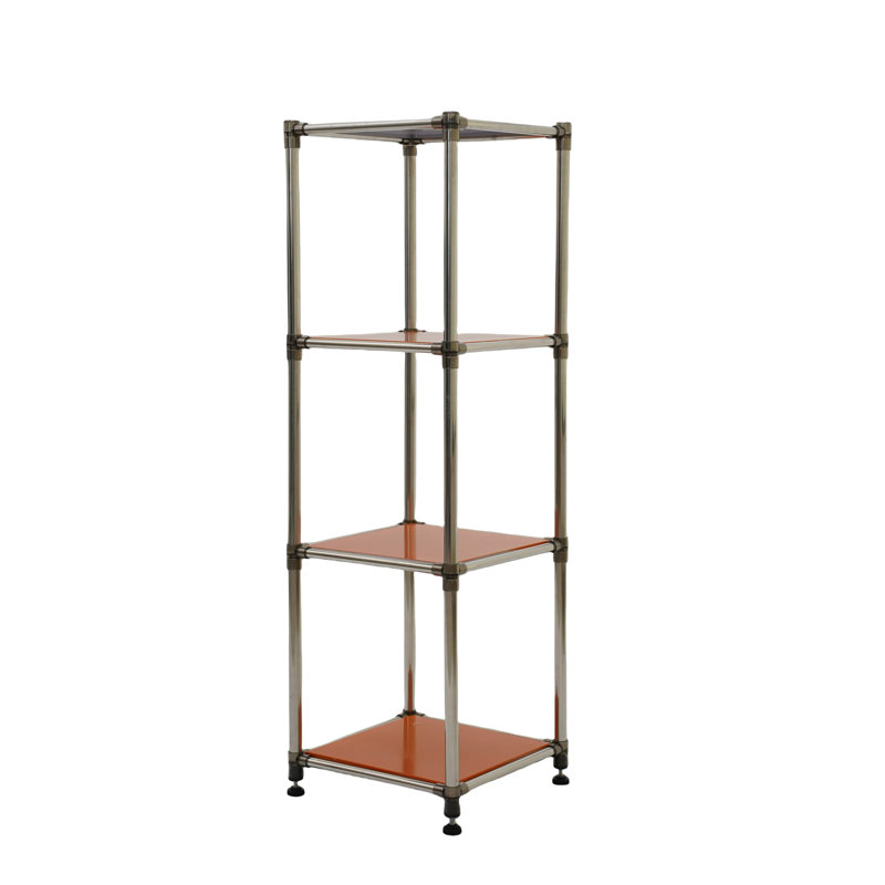 Étagère de rangement robuste en acier inoxydable à 4 niveaux, 100 lb / tablette pour une organisation intérieure / extérieure, support modulaire, extrêmement durable
