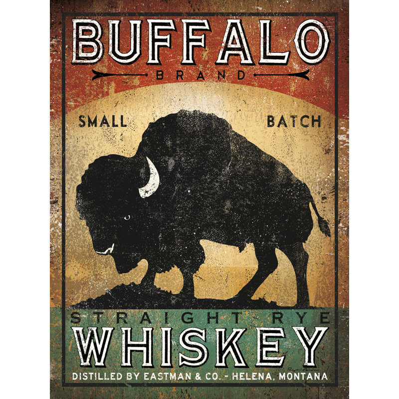 Buffalo Whiskey - reproduction sur toile tendue, H 16 po x l 12 po