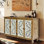 Accent Cabinet With 4 Doors - Buffet Storage Cabinet. Distressed Look, For Various Rooms 4-Door Chest Rooms. Handmade, Finish, Attractive