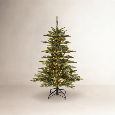 4.5' Pre-Lit Artificial Aspen Fir Tree with Dual-Color LED Lights