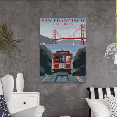 " Iconic San Francisco Cable Car " by Marmont Hill Painting Print
