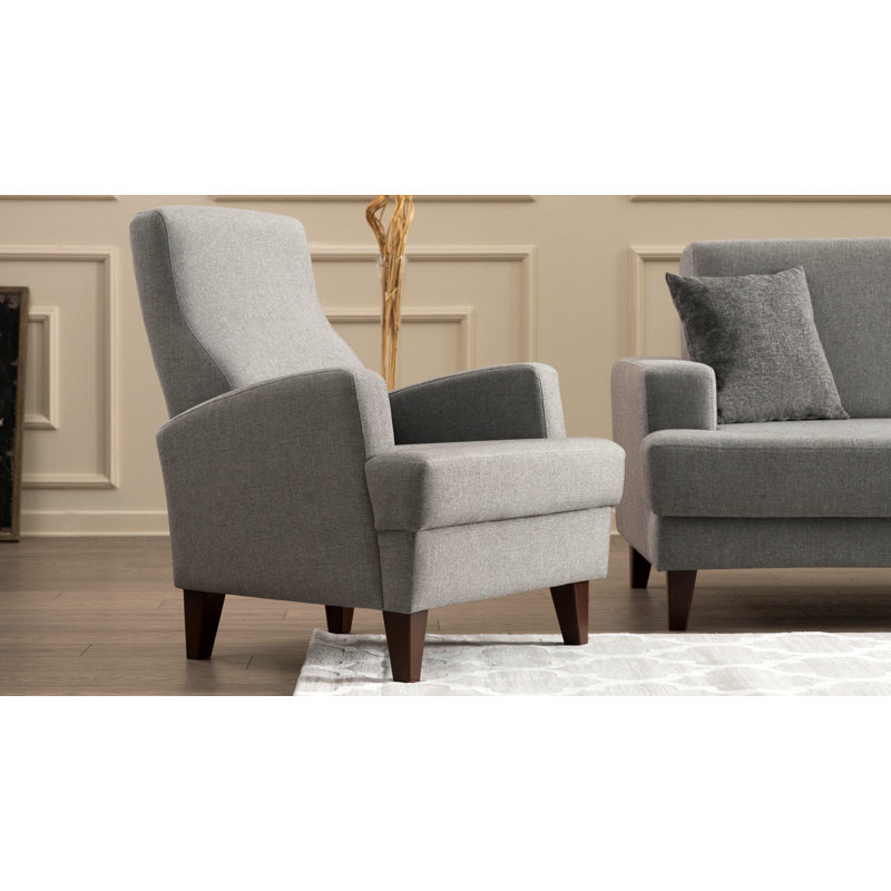 Fauteuil Kuku, 100 % polyester gris