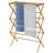 Bamboo Folding Clothes Upscale Laundry Rack with 11 Dowels Stable Frame and Shelf for Flat Drying