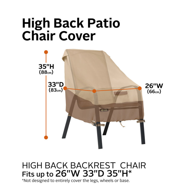 Veranda Water-Resistant Stackable Patio Chair Cover - Thumbnail 3