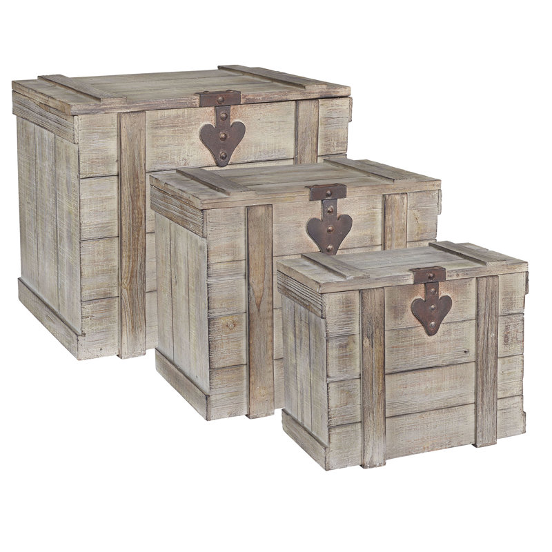 Charleigh 3 Piece Wood Accent Trunk