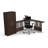 Lamaine L-Shaped Synthetic Laminate Reception Desk with Filing Cabinet