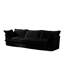 Canapé à housse avec housse, canapé 3 places moderne avec accoudoirs polyvalents, canapé à assise profonde avec plusieurs coussins moelleux, canapé confortable pour le salon, appartement, tissu en velours côtelé noir