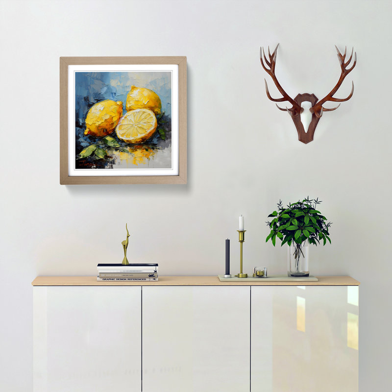 Single Picture Frame Print on Wood, Oak Framed