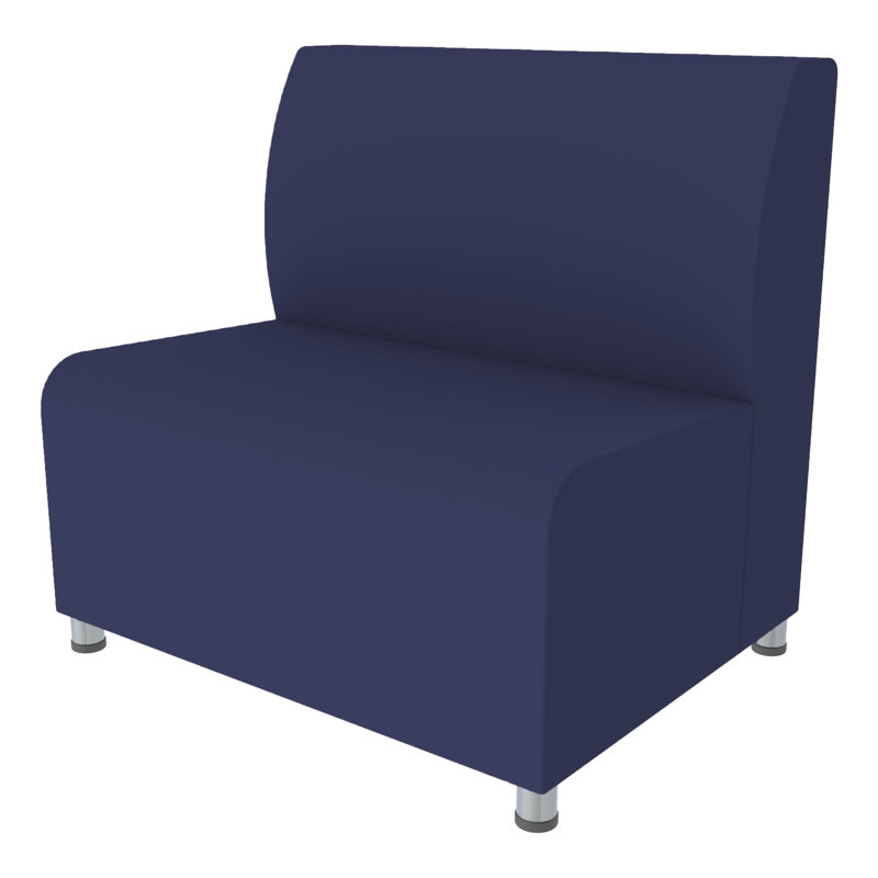 Ensemble 5 pièces Pro Booth Connect avec table basse - gris / graphite / noir, Bleu marine / gris / graphite / noir