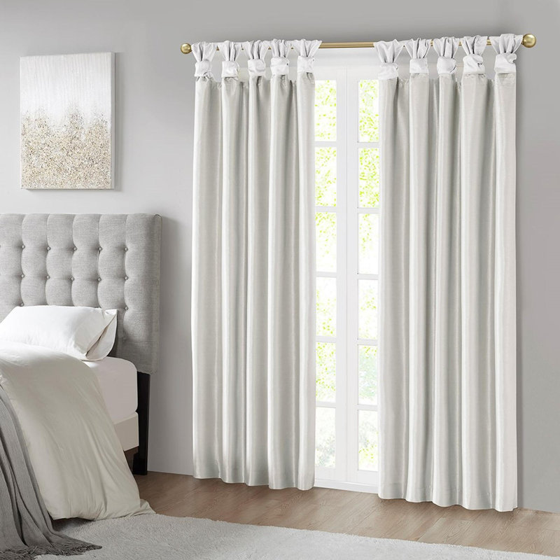 Panneau de rideau 50 "Twist Tab Total, Blanc, L 50 po x L 84 po