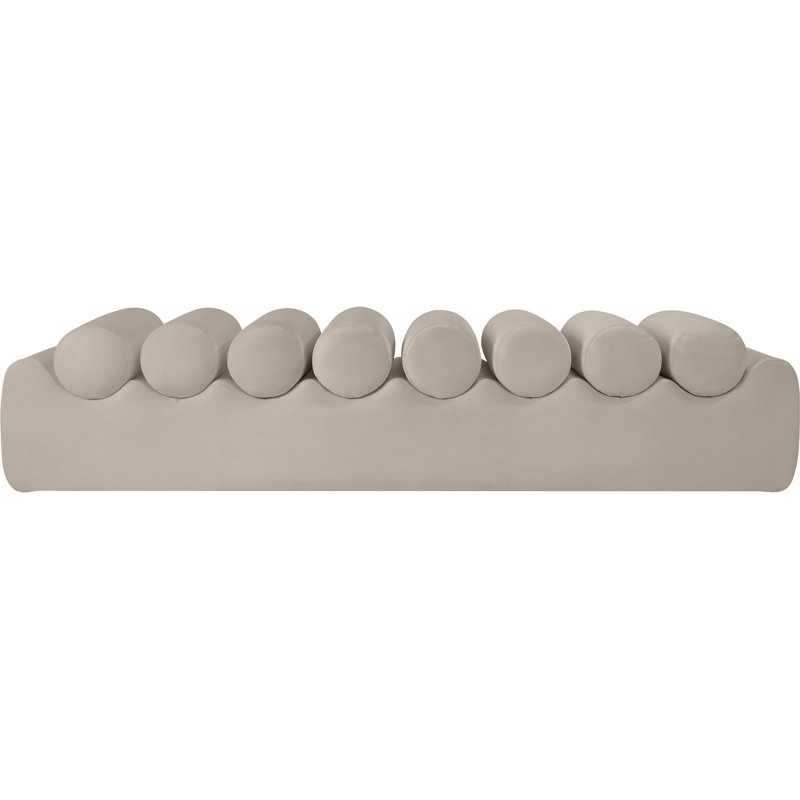 Rumble Vegan Leather Bench, Taupe Vegan Leather, 16.5" H x 72" W x 22" D