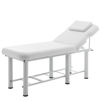 Professional Massage Table With Adjustable Backrest, Removable Headrest, Storage Shelf & Memory Foam – 