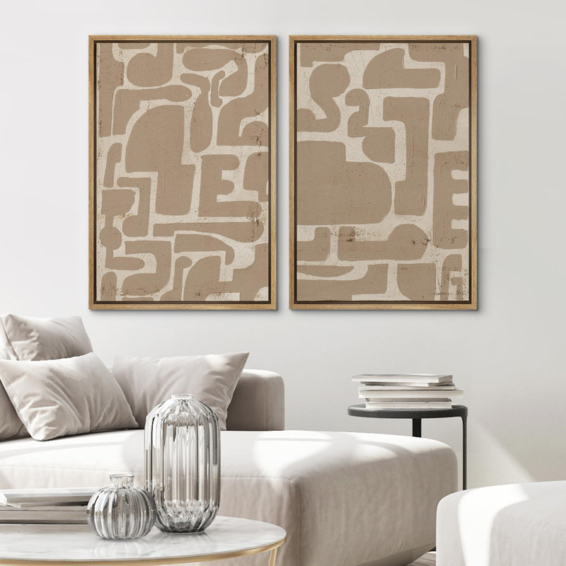 «Green Mountain Rangeest Landscape Wilderness Modern Art Floral Rustic Decor Living Room Room», 2 pièces sur toile