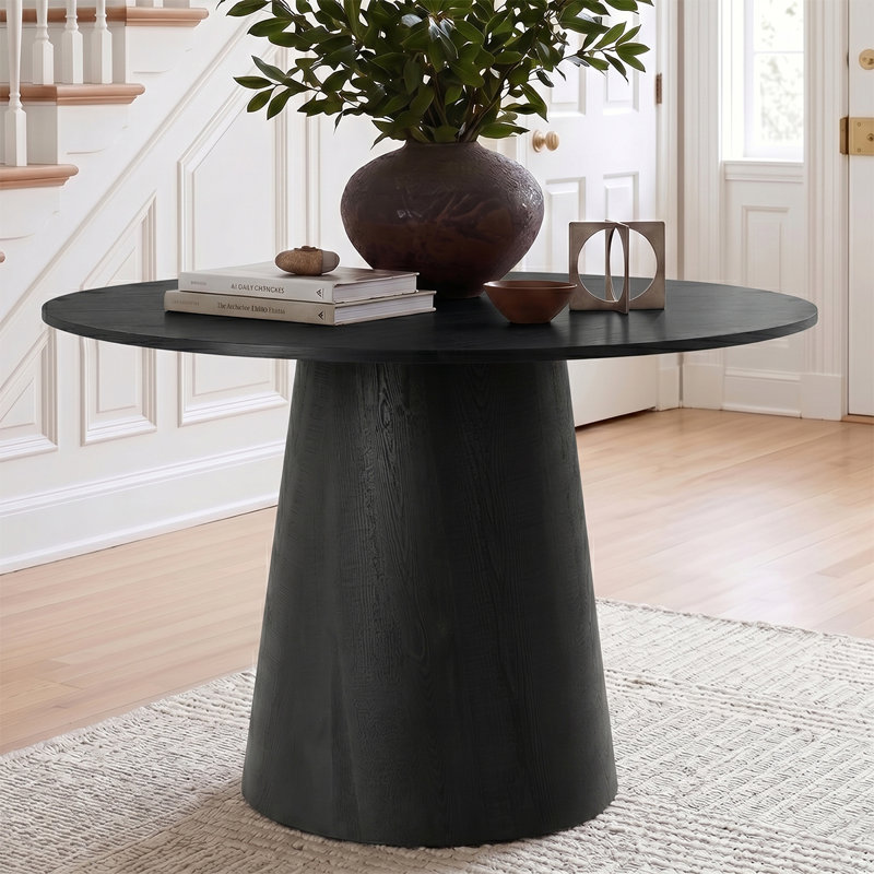 Table de salle à manger 46 ", Noir, H 29,5 po x L 46 po x l 46 po