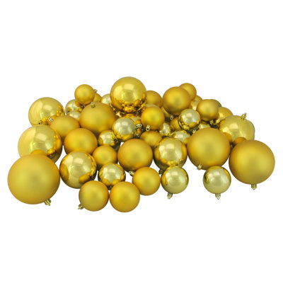 50ct Shatterproof 2-Finish Christmas Ball Ornaments