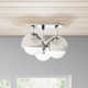Weston 3 Light Glass Semi Flush Mount