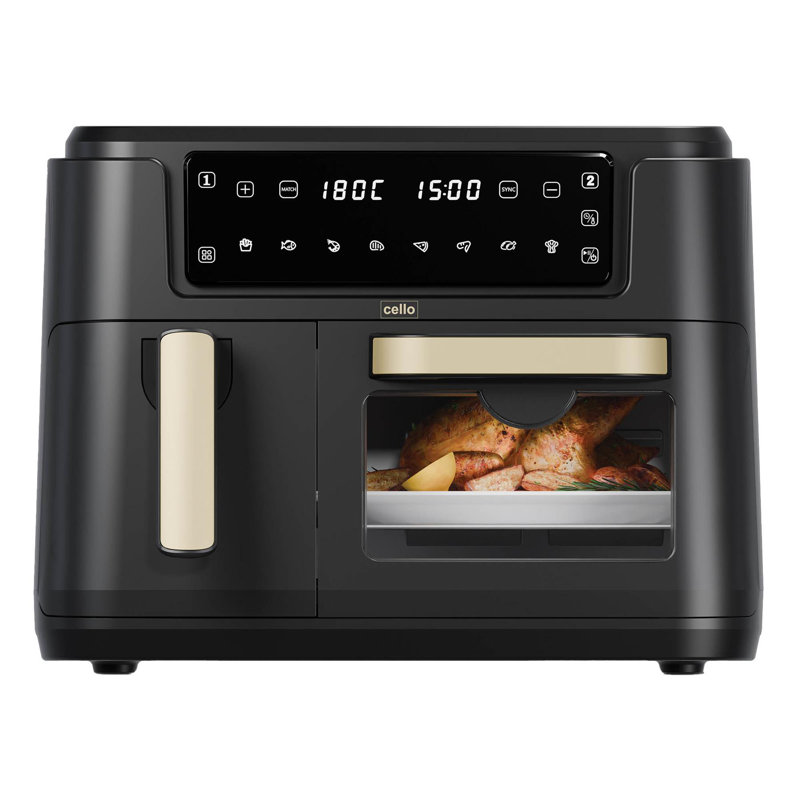 Cello Dual Zone Airfryer and Home Oven, Black