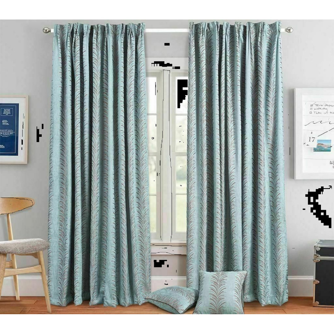 Mitat Polyester Room Darkening Pinch Pleat Curtain Pair