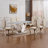 70" Rectangle Faux Marble Dining Table-1199381031-1199381024