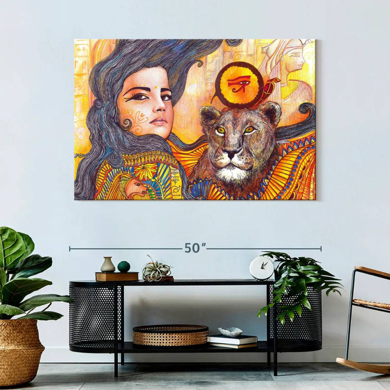Déesse Leisha Sekhmet, H 32 po x l 48 po