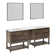 Fresca Formosa 84" Freestanding Open Bottom Double Sink Bathroom Vanity Set with Top, Sinks and Mirrors - Faucets Not Included