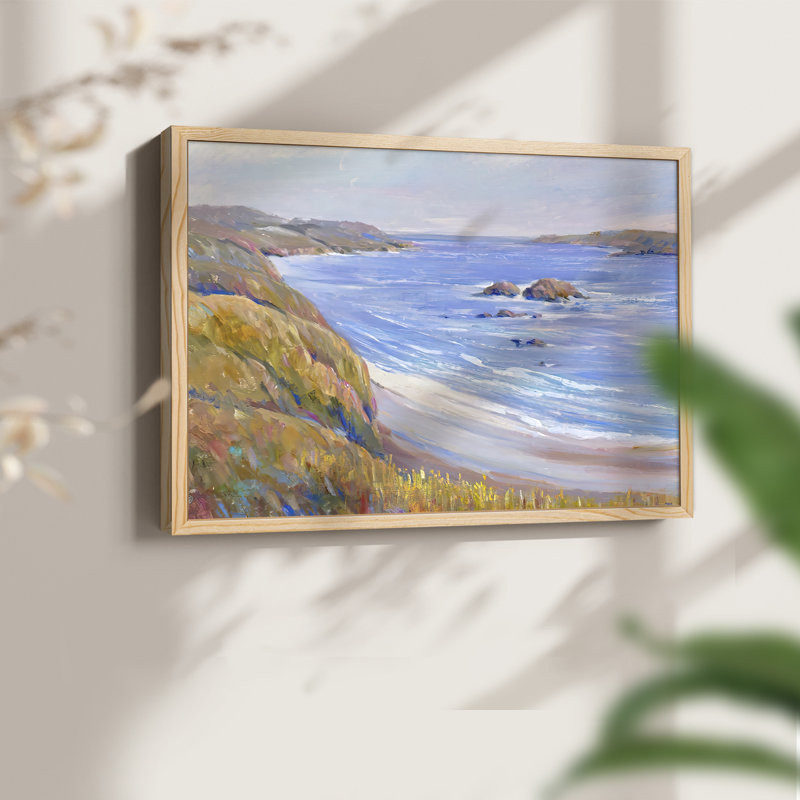 Le long de la côte I - Reproduction encadrée - Restickable, Naturel, H 16 po x l 20 po