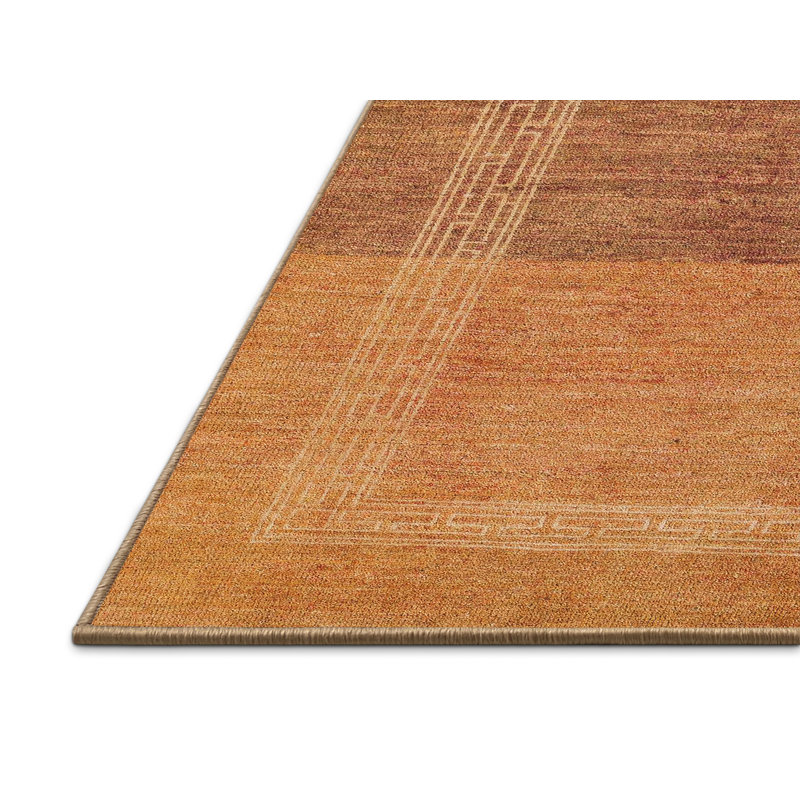 Tapis décoratif multicolore à motif abstrait, Rectangle 5 pi x 7 pi